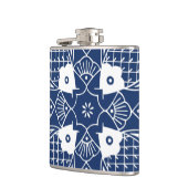 Onderwater Visontwerp met blauwe achtergrond Heupfles (Links)