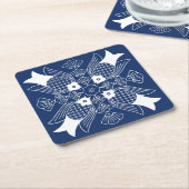 Onderwater Visontwerp met blauwe achtergrond Kartonnen Onderzetters (Schuin)