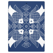 Onderwater Visontwerp met blauwe achtergrond Klembord (Achterkant)