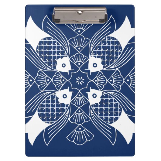 Onderwater Visontwerp met blauwe achtergrond Klembord (Voorkant)