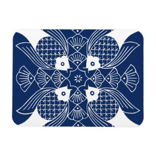 Onderwater Visontwerp met blauwe achtergrond Magneet