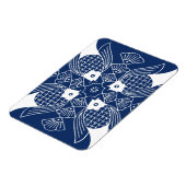 Onderwater Visontwerp met blauwe achtergrond Magneet (Linkerzijde)