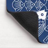 Onderwater Visontwerp met blauwe achtergrond Muismat (Hoek)