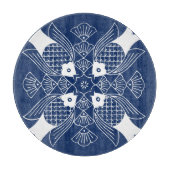 Onderwater Visontwerp met blauwe achtergrond Snijplank (Voorkant)