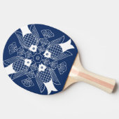 Onderwater Visontwerp met blauwe achtergrond Tafeltennisbatje (Zijkant)