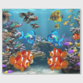 Onderwater Vissealife Cadeaupapier (Vlak)