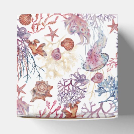 Onderwater Waterverf Compositie Reeks ontwerp 3 Bedankdoosjes (Bovenkant)