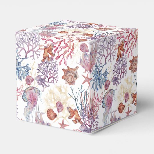 Onderwater Waterverf Compositie Reeks ontwerp 3 Bedankdoosjes (Achterkant)