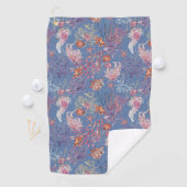 Onderwater Waterverf Compositie Reeks ontwerp 3 Golfhanddoek (Insitu)