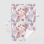 Onderwater Waterverf Compositie Reeks ontwerp 3 Golfhanddoek (Insitu)