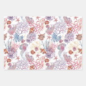 Onderwater Waterverf Compositie Reeks ontwerp 3 Inpakpapier Vel (Voorkant 3)