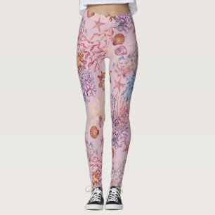 Onderwater Waterverf Compositie Reeks ontwerp 3 Leggings