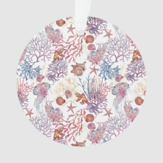 Onderwater Waterverf Compositie Reeks ontwerp 3 Ornament