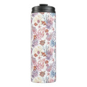 Onderwater Waterverf Compositie Reeks ontwerp 3 Thermosbeker (Voorkant)