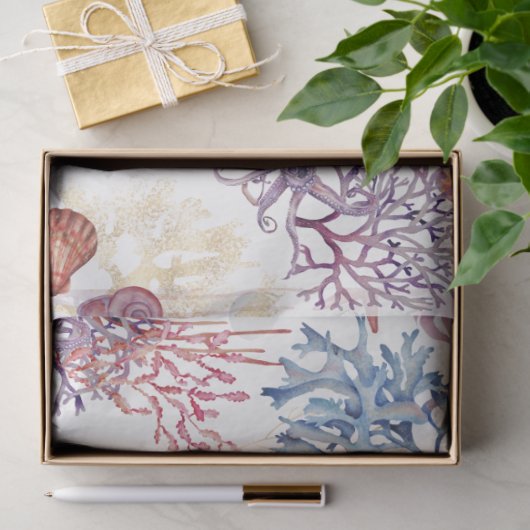 Onderwater Waterverf Compositie Reeks ontwerp 3 Tissuepapier (Geschenk)