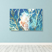 Onderwater Wereld 17 Stretched Canvas Print (Insitu (Houten vloer))