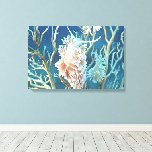 Onderwater Wereld 17 Stretched Canvas Print (Insitu (Houten vloer))