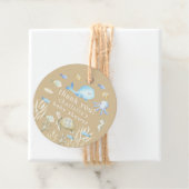 Onderwater Whimsy Baby shower Bedankjes Labels (In situ)