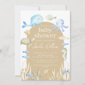 Onderwater Whimsy Baby shower Invitation Kaart (Voorkant)