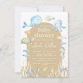 Onderwater Whimsy Baby shower Invitation Kaart (Voorkant)