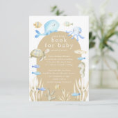 Onderwater Whimsy Boek voor Baby Informatiekaartje (Staand voorkant)