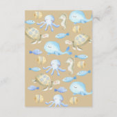 Onderwater Whimsy Boek voor Baby Informatiekaartje (Achterkant)
