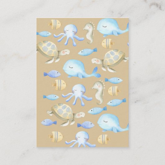 Onderwater Whimsy Display Douche Informatiekaartje (Achterkant)