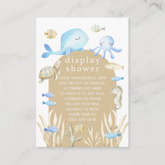 Onderwater Whimsy Display Douche Informatiekaartje (Voorkant)