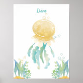 Onderwater Whimsy Jellyfish  Poster (Voorkant)