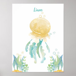 Onderwater Whimsy Jellyfish Poster