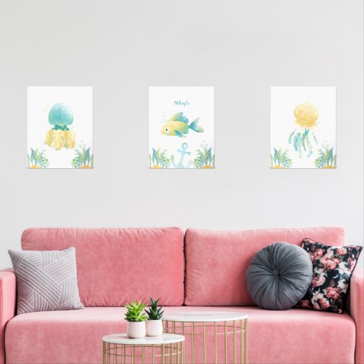 Onderwater Whimsy Muurkunst Sets (Woonkamer)