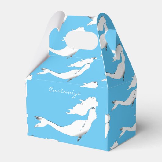 Onderwater White Mermaid Swimming Thunder_Cove Bedankdoosjes (Voorkant Zijde)