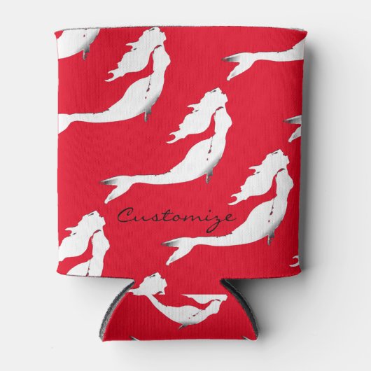 Onderwater White Mermaid Swimming Thunder_Cove Blikjeskoeler (Voorkant)