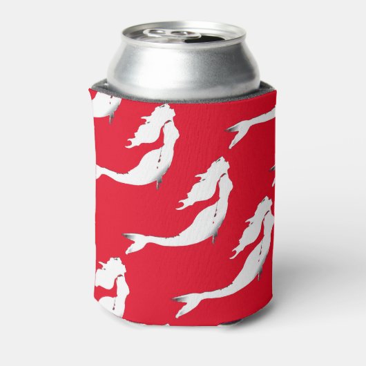 Onderwater White Mermaid Swimming Thunder_Cove Blikjeskoeler (Blikje Achterkant)