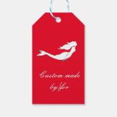 Onderwater White Mermaid Swimming Thunder_Cove Cadeaulabel (Achterkant)