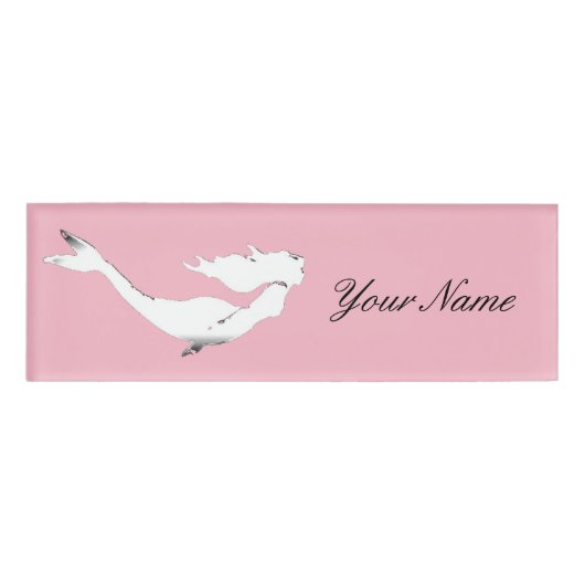 Onderwater White Mermaid Swimming Thunder_Cove Naambadge (Voorkant)