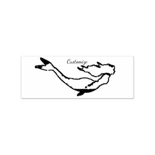 Onderwater White Mermaid Swimming Thunder_Cove Rubberstempel