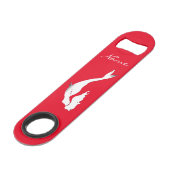 Onderwater White Mermaid Swimming Thunder_Cove Speed Flessenopener (Achterkant Gekanteld)