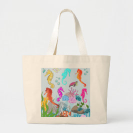 Onderwater Wonder Seahorse Splendor Carryall Grote Tote Bag