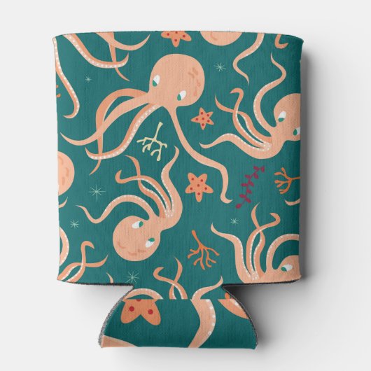 Onderwater wonderen: Octopus zeesterren dansen Blikjeskoeler (Achterkant)