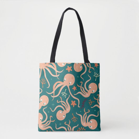 Onderwater wonderen: Octopus zeesterren dansen Tote Bag (Voorkant)