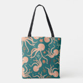 Onderwater wonderen: Octopus zeesterren dansen Tote Bag (Achterkant)