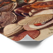 Onderwater Zee Crab Lobster Marine Clam Coral Poster (Hoek)
