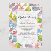 Onderwater Zee creëert Waterverf illustraties Kaart (Voorkant / Achterkant)