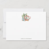 Onderwater Zee koraal schelpen Koppels Douche Bedankkaart (Voorkant)