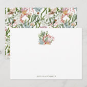 Onderwater Zee koraal schelpen Koppels Douche Bedankkaart (Voorkant / Achterkant)