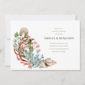 Onderwater Zee koraal schelpen Koppels Douche Kaart (Voorkant)