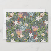 Onderwater Zee koraal schelpen Koppels Douche Kaart (Achterkant)