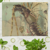 Onderwater Zee leven garnalen, oceaandieren Theedoek (Gevouwen)