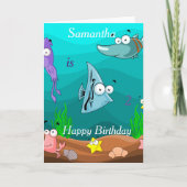 Onderwater Zee Persoonlijke Verjaardag Kaart (Voorkant)